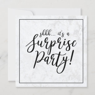 Black & Marble   Surprise Retirement Party Invitation