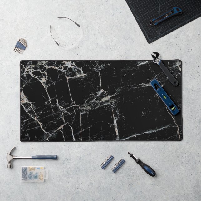 black marble texture desk mat (Workstation)