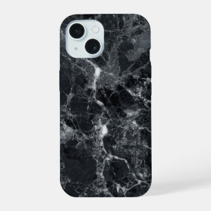 Black Marble Texture iPhone 15 Case