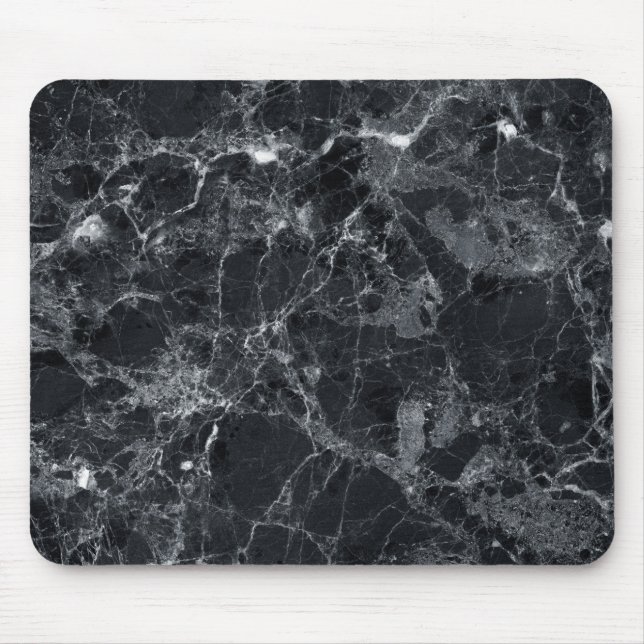 Black marble texture mouse mat (Front)
