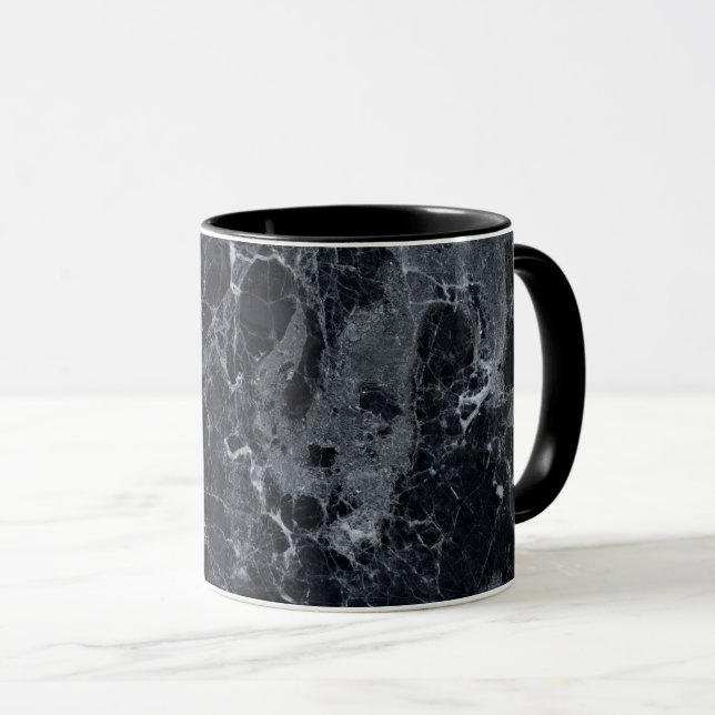 Black Marble Texture Mug (Front Right)