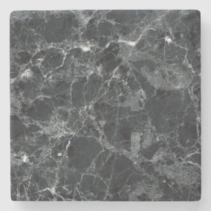 Black marble texture stone coaster