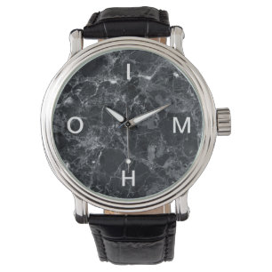 Black marble watch