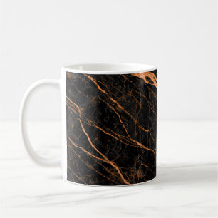 black marble with golden veins, emperador marble n coffee mug