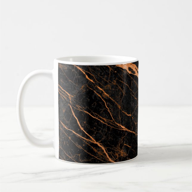 black marble with golden veins, emperador marble n coffee mug (Left)