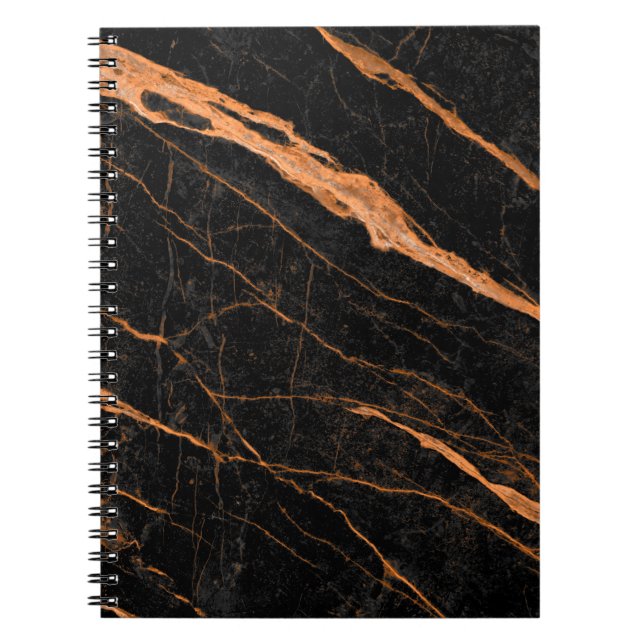 black marble with golden veins, emperador marble n notebook (Front)