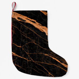 black marble with golden veins, emperador marble n small christmas stocking