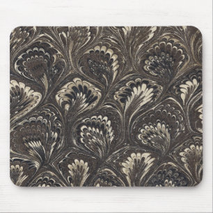 Black Marbled Paper Mouse Pad