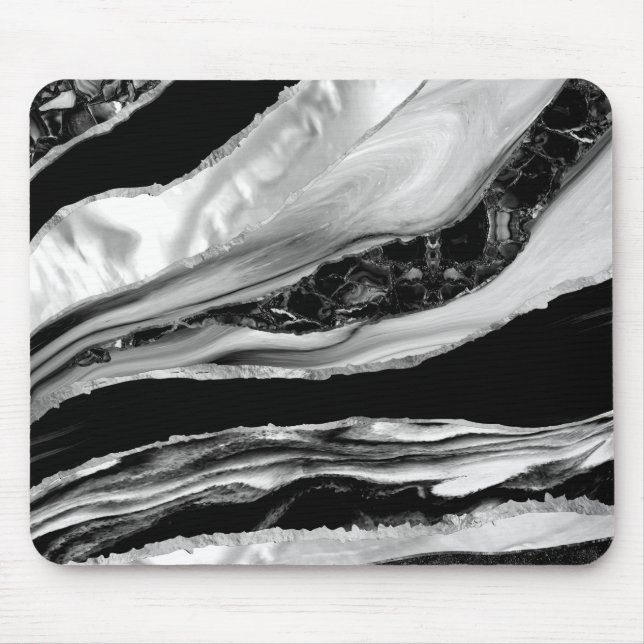 Black Marbles and Mother of Pearl Mouse Mat (Front)