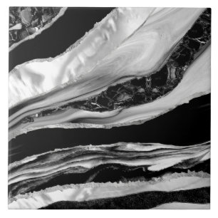 Black Marbles and Mother of Pearl Tile