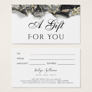 black marbling design Gift Card