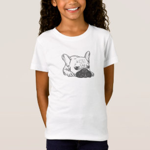 Black Mask Cream Frenchie Illustration T-Shirt