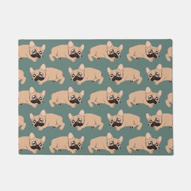 Black Mask Frenchie Puppy Needs Your Love Doormat (Front)