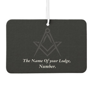 Black Masonic Master Mason Freemason Compass Car Air Freshener