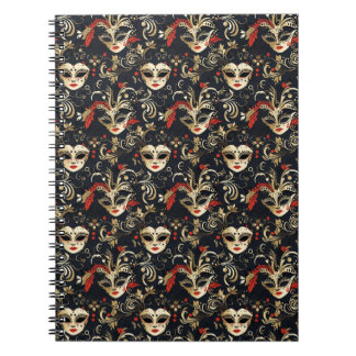 Black Masquerade Mask  Notebook