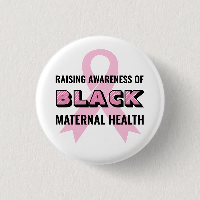 Black Maternal Health Awareness 3 Cm Round Badge (Front)