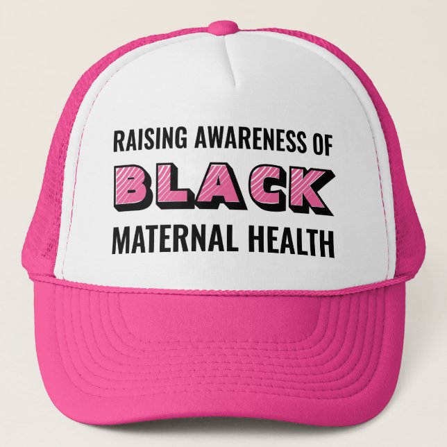 Black Maternal Health Awareness Trucker Hat (Front)