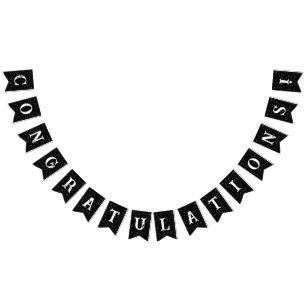 Black Math Formulas Graduation Congratulations Bunting