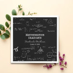 Black Mathematics Graduate Class of Graduation Napkin<br><div class="desc">Beautiful and elegant graduation napkins with a pattern of mathematic equations and graphics for your celebration. Illustrated and designed by Patricia Alvarez.</div>