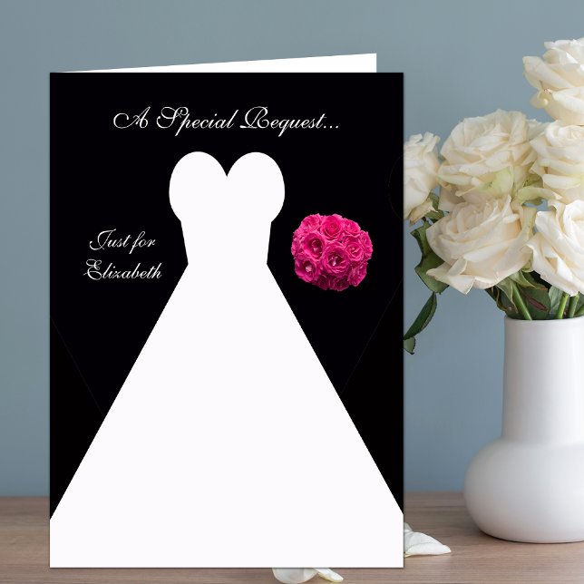 Black Matron of Honor Card -- Bridal Gown (Creator Uploaded)