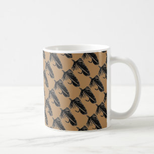 "Black Matuka on Brown" Tiled Trout Fly Mug