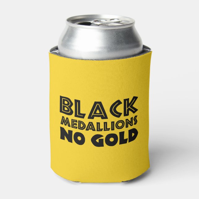 BLACK MEDALLIONS NO GOLD CAN COOLER (Can Front)