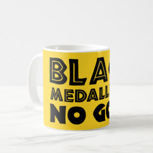 BLACK MEDALLIONS NO GOLD COFFEE MUG