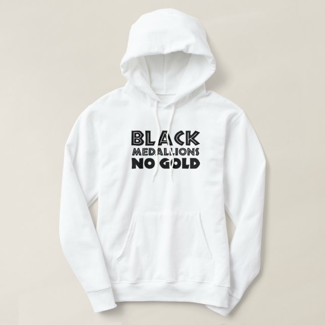 BLACK MEDALLIONS NO GOLD HOODIE (Design Front)
