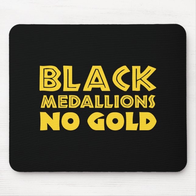 BLACK MEDALLIONS NO GOLD MOUSE MAT (Front)