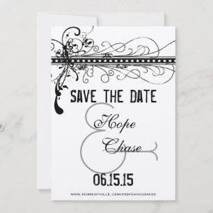 Black Mediaeval Renaissance Wedding Save the Date