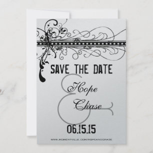 Black Mediaeval Renaissance Wedding Save the Date