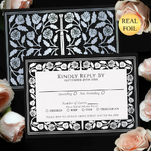Black Mediaeval Silver Sword Royal Wedding RSVP