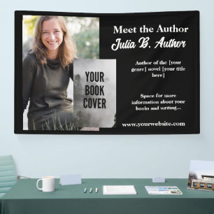 Black Meet the Author Table Banner – Book Signing