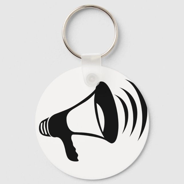 Black Megaphone Key Ring (Front)