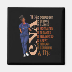 Black Melanin Cna Africa Black History Month Afro Magnet