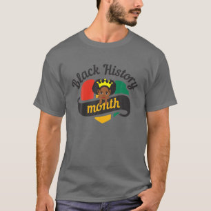 Black Melanin Princess Girl Little Melanin Black H T-Shirt