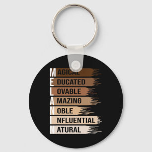 Black Melanin Proud Women For Black History Month Key Ring