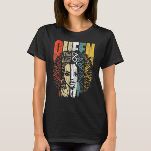 Black Melanin Queen Afro Women Gift Black History  T-Shirt
