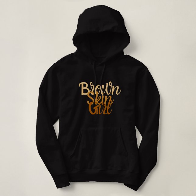 Black Melanin Queen Magic Brown Skin Girl Juneteen Hoodie (Design Front)