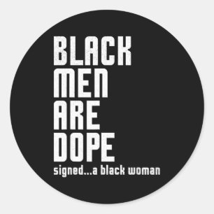 Black men are black history month juneteenth women classic round sticker