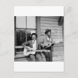 Black Men Playing Guitar, 1902 Postcard