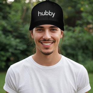 Black Men's Cap - Hubby Baseball Cap for Men