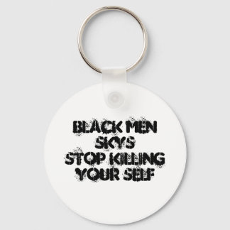 black menskysstop killing your self key ring