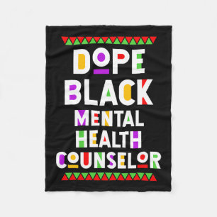 Black Mental Health Counsellor African American Jo Fleece Blanket