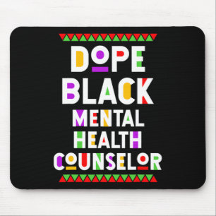 Black Mental Health Counsellor African American Jo Mouse Mat