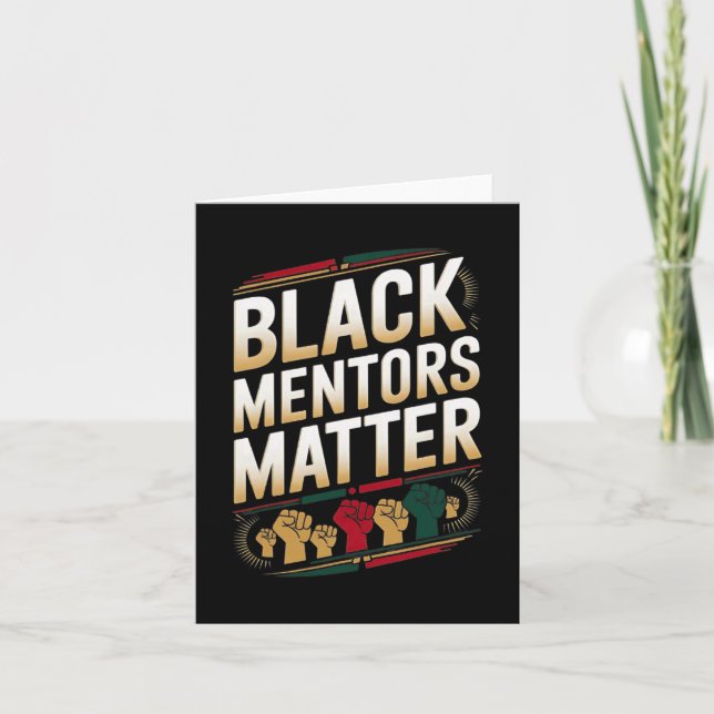 Black Mentors Problem Black History Month Quote Ha Card (Front)