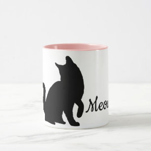Black Meow Cat Mug
