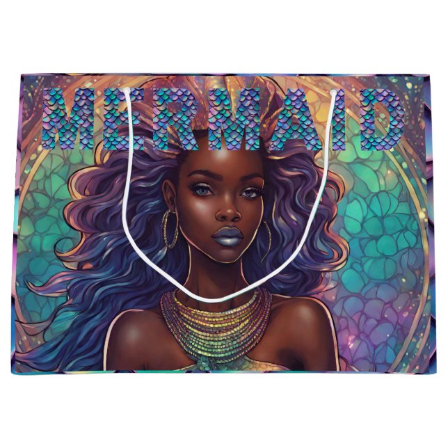 Black Mermaid Gift Bag (Front)