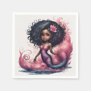 Black Mermaid Napkin