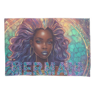 Black Mermaid Pillowcase